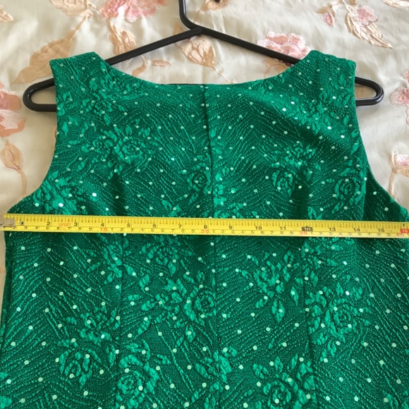 Sz10 Green Fit ‘n Flare Dress NWOT - Picture 6 of 8